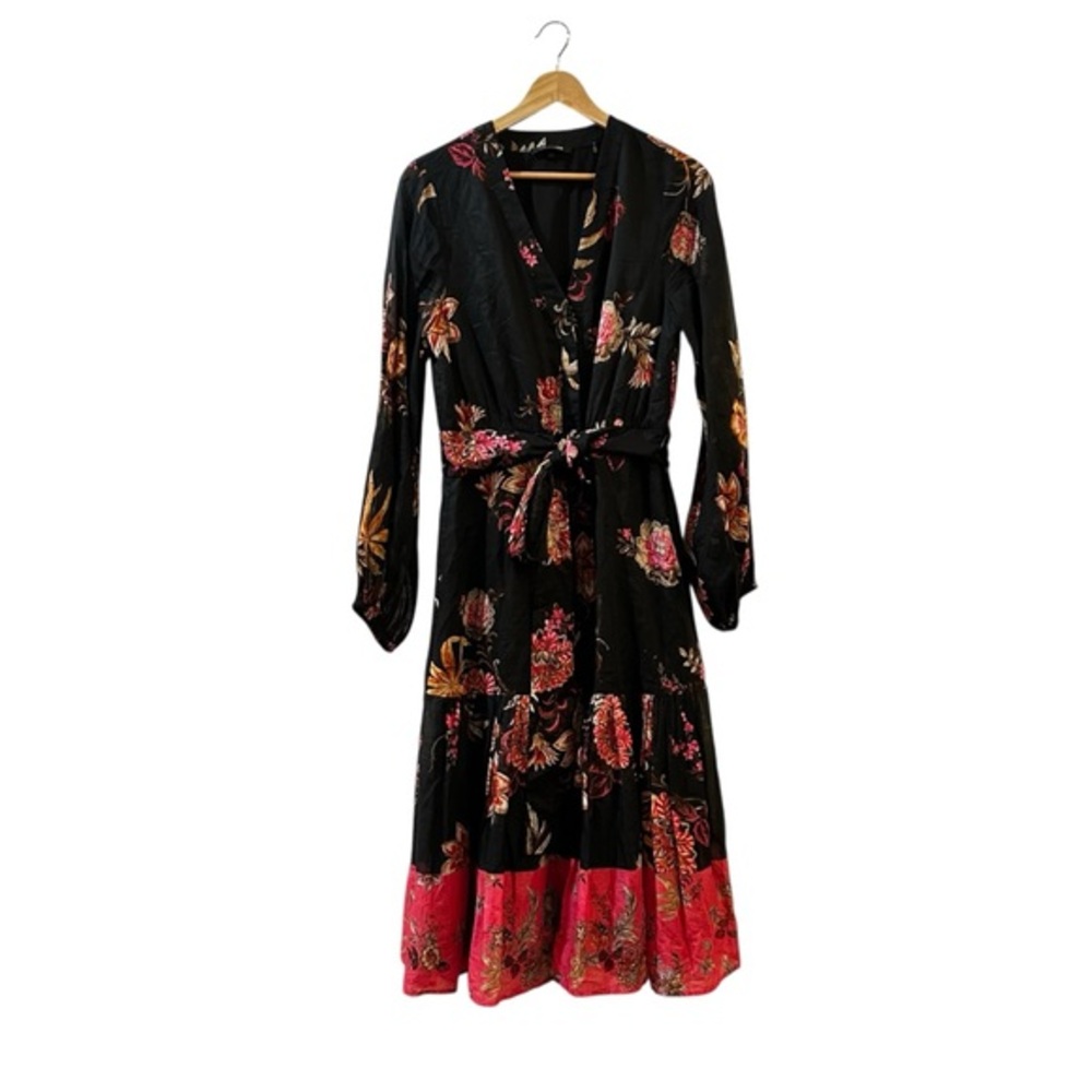 Kobi‎ Halperin Denise Floral Belted Midi-Dress Size Medium - Picture 4 of 13